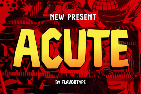 Acute: A Bold Display Font for Creative Product Design