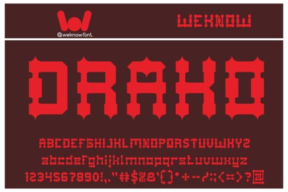 Drako Heart: The Bold Display Font for Spooky Crafts