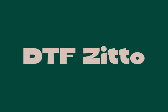 DTF Zitto: The Bold Display Font for Modern Branding