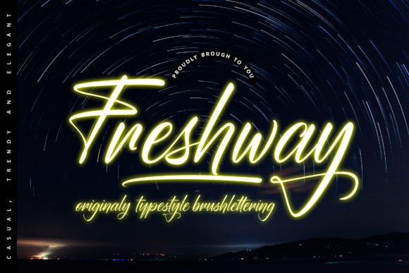 Freshway: A Handwritten Display Font for Custom Branding