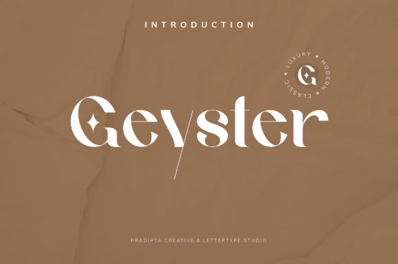 Geyster: The Stylish Display Font for Polished Brand Identity