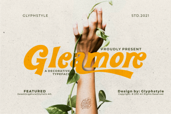 Gleamore: The Bold Display Font for Confident Campaigns