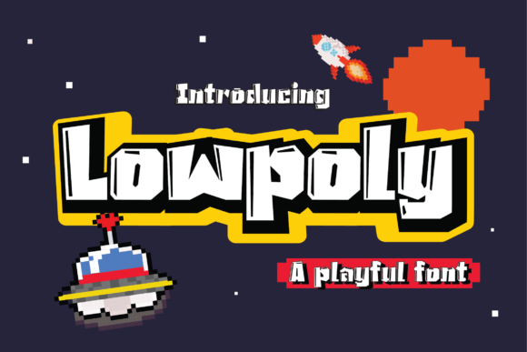 Lowpoly: A Playful Display Font for Bold Branding Projects