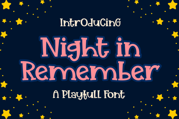 Night in Remember: A Playful Display Font for Small Business Branding