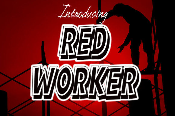 Red Worker: A Sharp Display Typeface for Modern Editorial Design