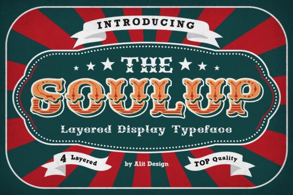 Soulup: A Bold Retro Display Font for Editorial Design