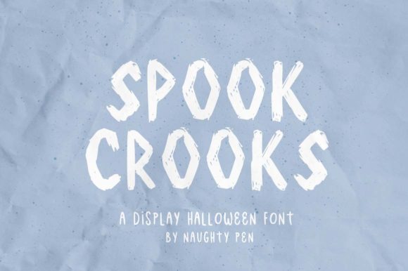 Spook Crooks: The Brushed Display Font for Creepy Craft Projects