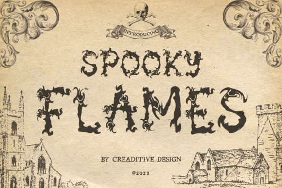 Spooky Flames: The Ultimate Display Font for Halloween Crafts