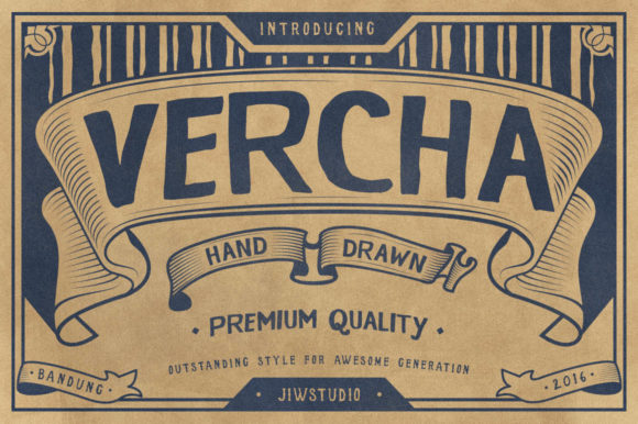 Vercha: A Bold Vintage Display Font for Modern Digital Brands